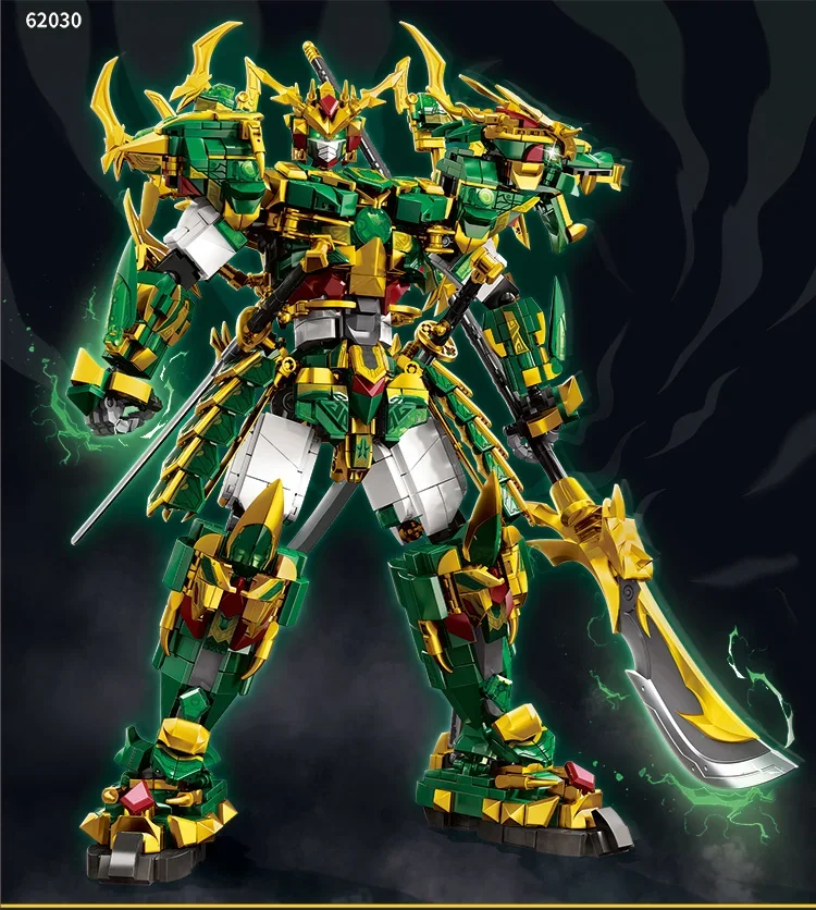 팬텀 닌자 조립 빌딩 블록, Shanhai Jing Dragon God Beast Mech, 소년 변형 로봇 갑옷 모델 장식 