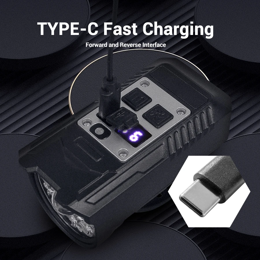 Rechargeable LED Bicycle Light Set - Front & Rear Headlamps
