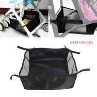 35 * 38cm Portable Baby Carrier Bottom Basket Storage Bag Trolley Basket Hanging Basket Baby Stroller Accessories