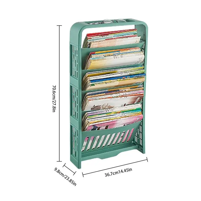 Removable Bookshelf Desk Storage Artifact Student Table Multifunctional Partition Five-Layer Bookshelf Classroom Book Organizer