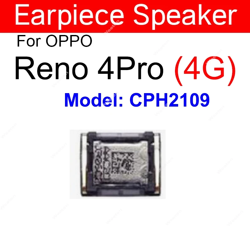 Haut-parleur D'oreille OPPO - Pour Reno2, 2Z, 4, Pièce De Rechange Noire, Neuf