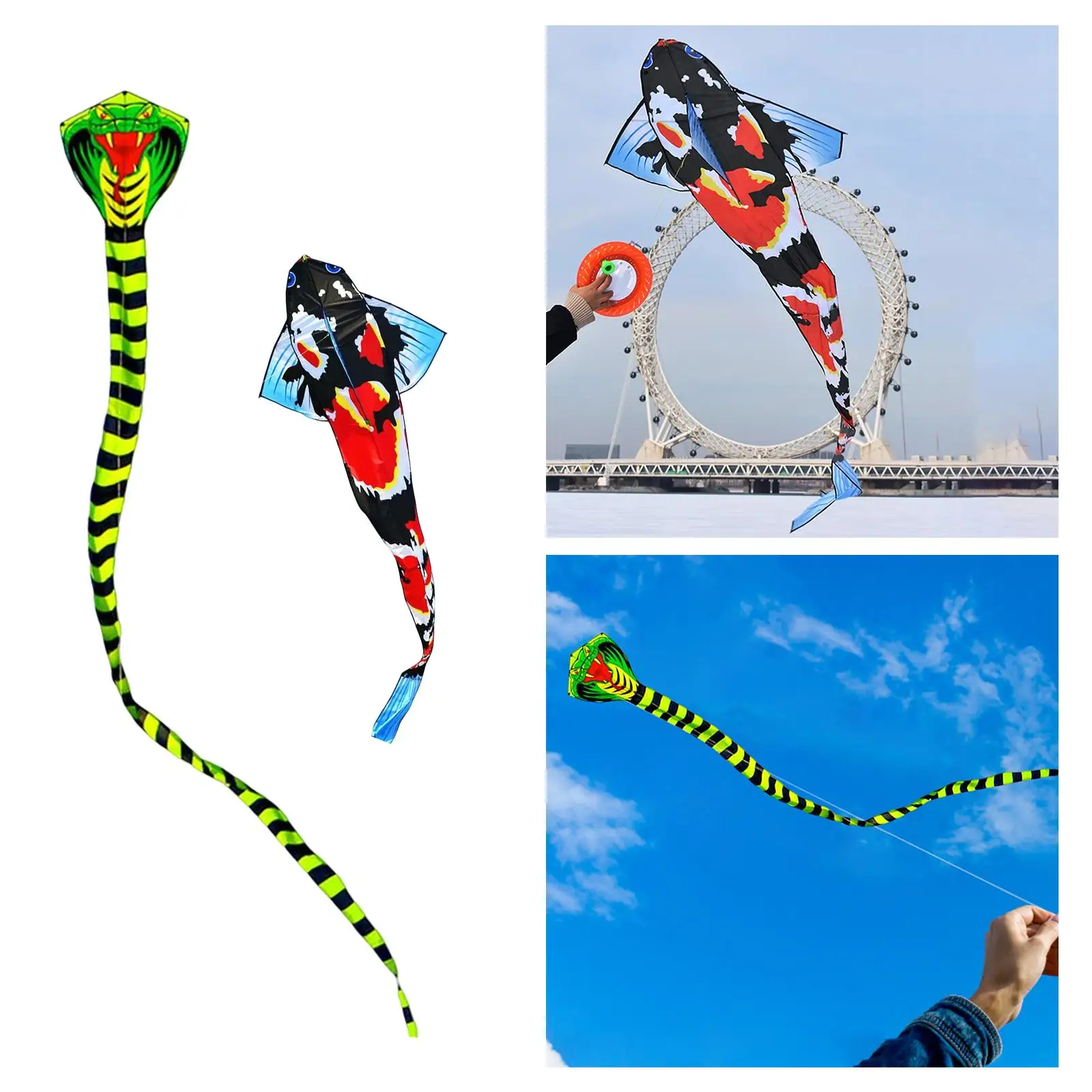 Premium Single Line Kite for Kids and Adults - Effortlessly Soar with a Colorful Long Tail