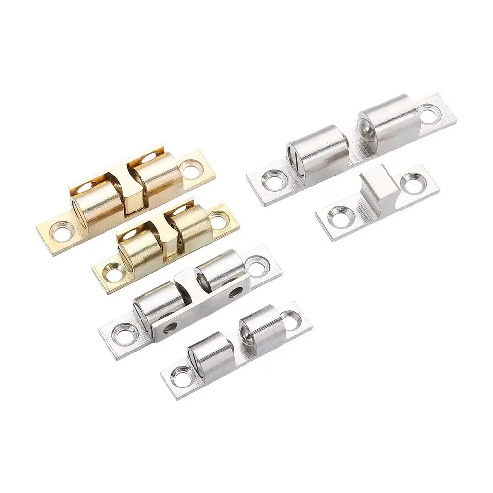 Closet Tension Latch Bead Lock Double Spring Steel Ball Door Bumper 40/50/60/70mm Damper Door Catch 1Pcs door latch