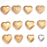 Stainless Steel Love Heart Locket Pendants Openable Memory Photo Frame Charms Mirror Polished Put Photos Jewelry Making DIY Gift 2