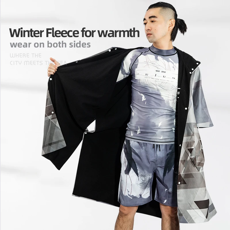 microfiber hooded towel men women for swim beach travel quick dry changing robe cape bath towel bathrobe surf poncho sauna playa Nu-June Outdooor Adult Microfiber Hooded Bath Towel Changing Robe Poncho Fleece Lined/Quick Dry Surf Beach Swimwear Swim Poncho