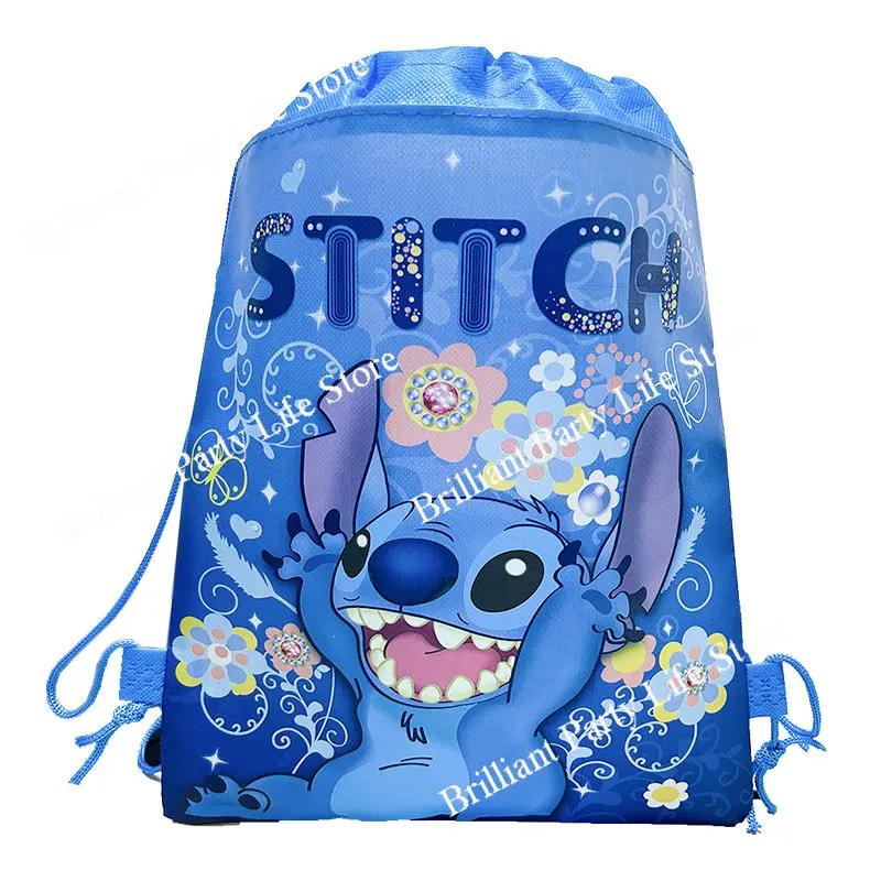 48/12pcs Disney Lilo&Stitch Birthday Party Decoration Stitch Gift Bags Non-woven Fabric Stitch Backpack For Kids Party Supplies