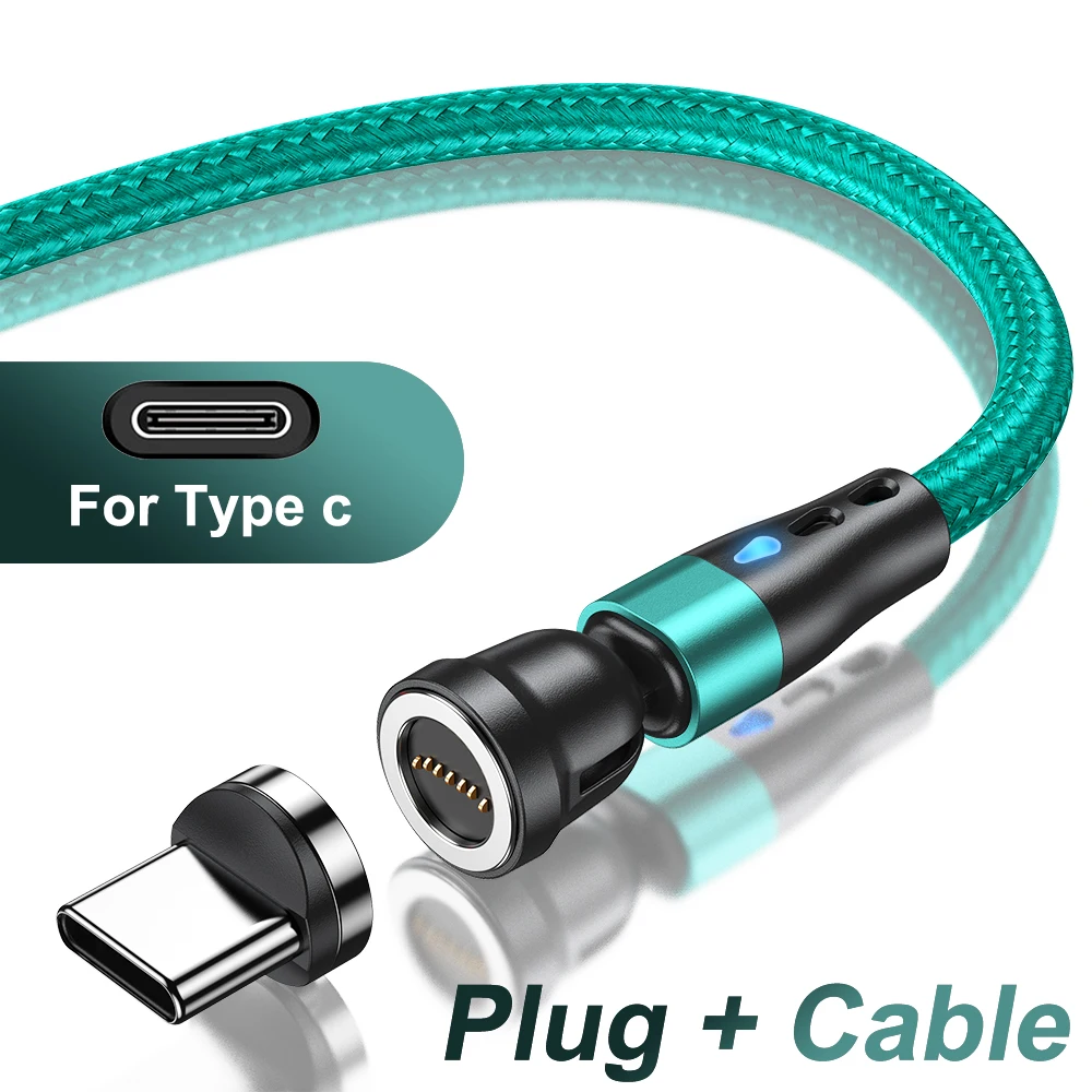 ตัวเลือกสินค้า สายชาร์จแม่เหล็ก USB-C 540 องศา ชาร์จเร็วสำหรับมือถือทุกยี่ห้อ