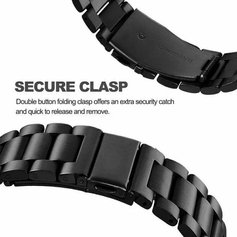 Stainless Steel Strap Loop - Elegant Metal Watch Bracelet with Clasp