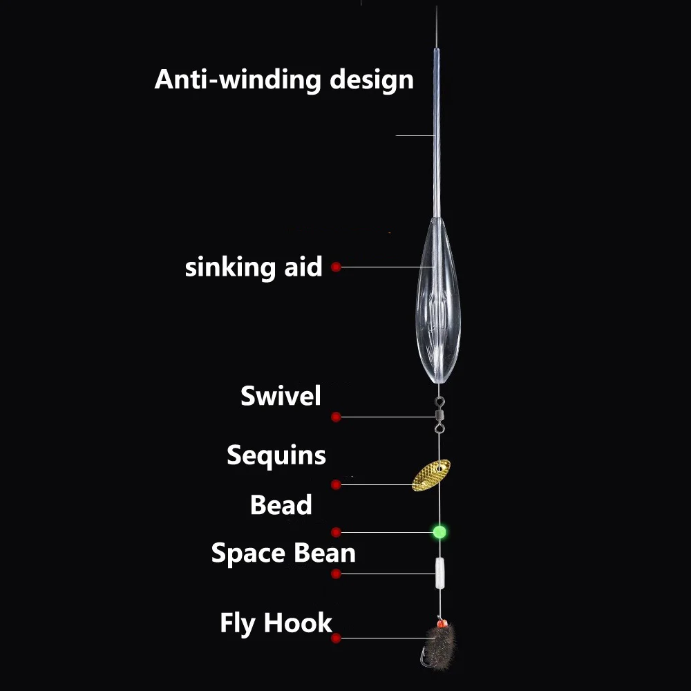 Fishing Floats 1pc 6g-80g Upward Bobber Slow Sinking Assist or Floating Water Throwing Aid Carp Sea Lure Tackle