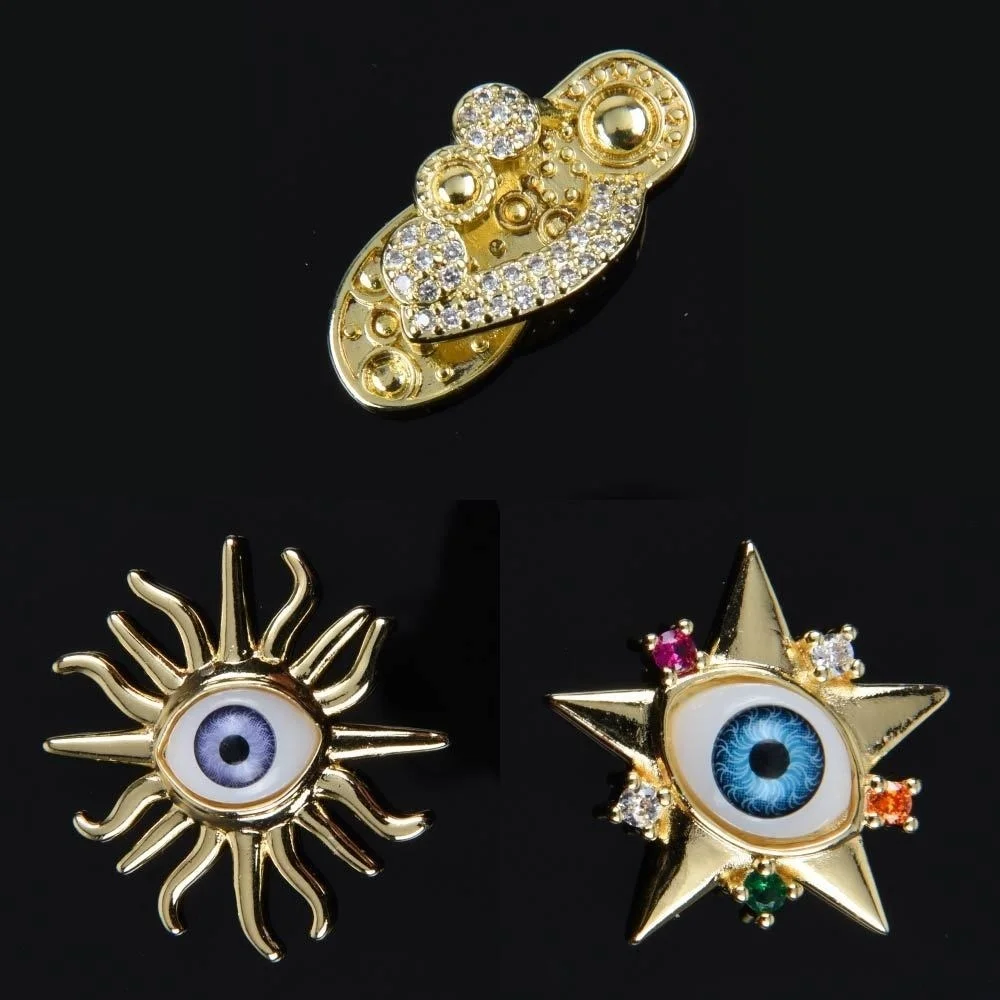 Hot Sale Metal Croc Shoe Charms Crown Letter Bling Rhinestone Shoes Decorations High Quality Butterfly Wristband Accessories