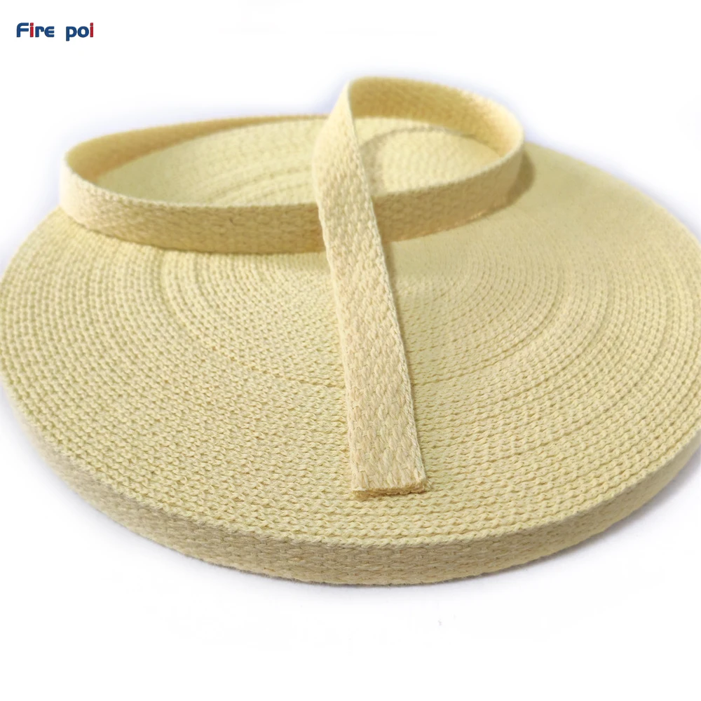 Fire flowing art prop wick Width 19mm thickness 3mm 100% Kevlar wicking  PuR Flat Wicking 3