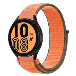 Breathable Nylon Sport Loop Band - Universal 20mm/22mm Strap for 22 mm watch band (68 Kumquat)
