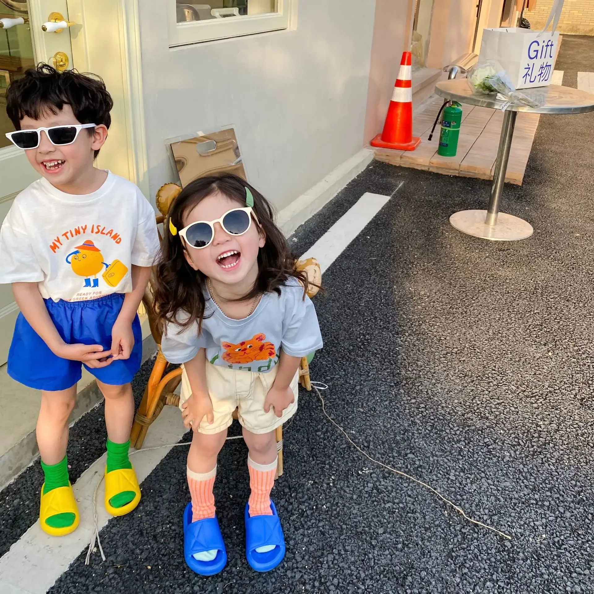 Clearance 110cm 1849B Children Clothes Candy Color Girl Shorts Summer Korean Children's Trousers Washed Cotton Boy Shorts