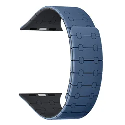 Magnetic Silicone Strap Bracelet - S11 - 46 42 44 45 49mm (Blue grey)