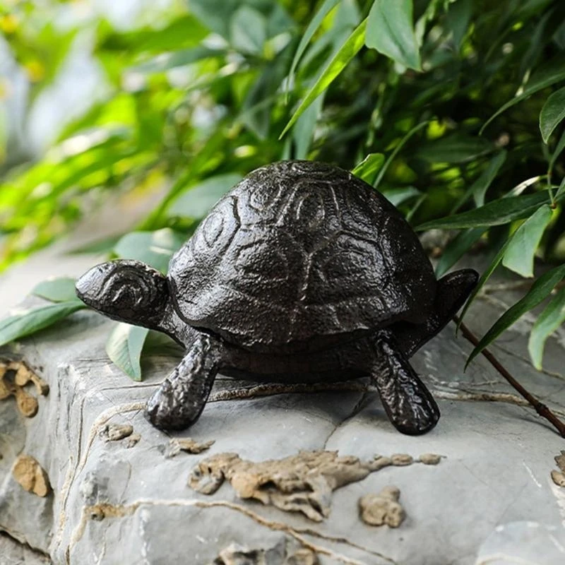 Tortoise/Coccinella Septempunctata Key Storage Box for Gardens and Yard Iron Jewelry Hider with Secret Compartment KXRE