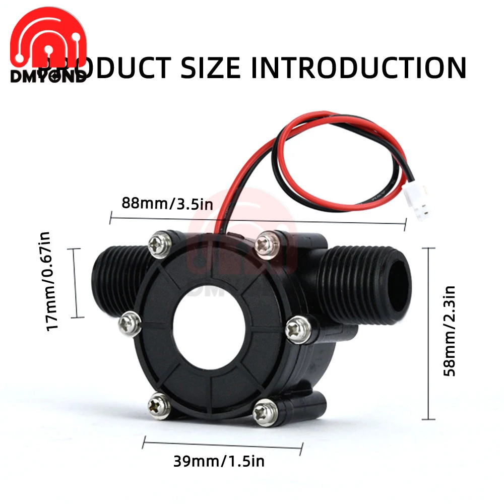 Hydroelectric Generator Micro Hydro Generator 80V/12V 10W DC Tap Water Flow Hydraulic DIY High Power Flow Motor