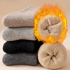 1 Pairs Winter Warm Women Socks Merino Wool Men Super Thicker Solid Against Cold Thermal Plush Thick Snow Terry Socks 1
