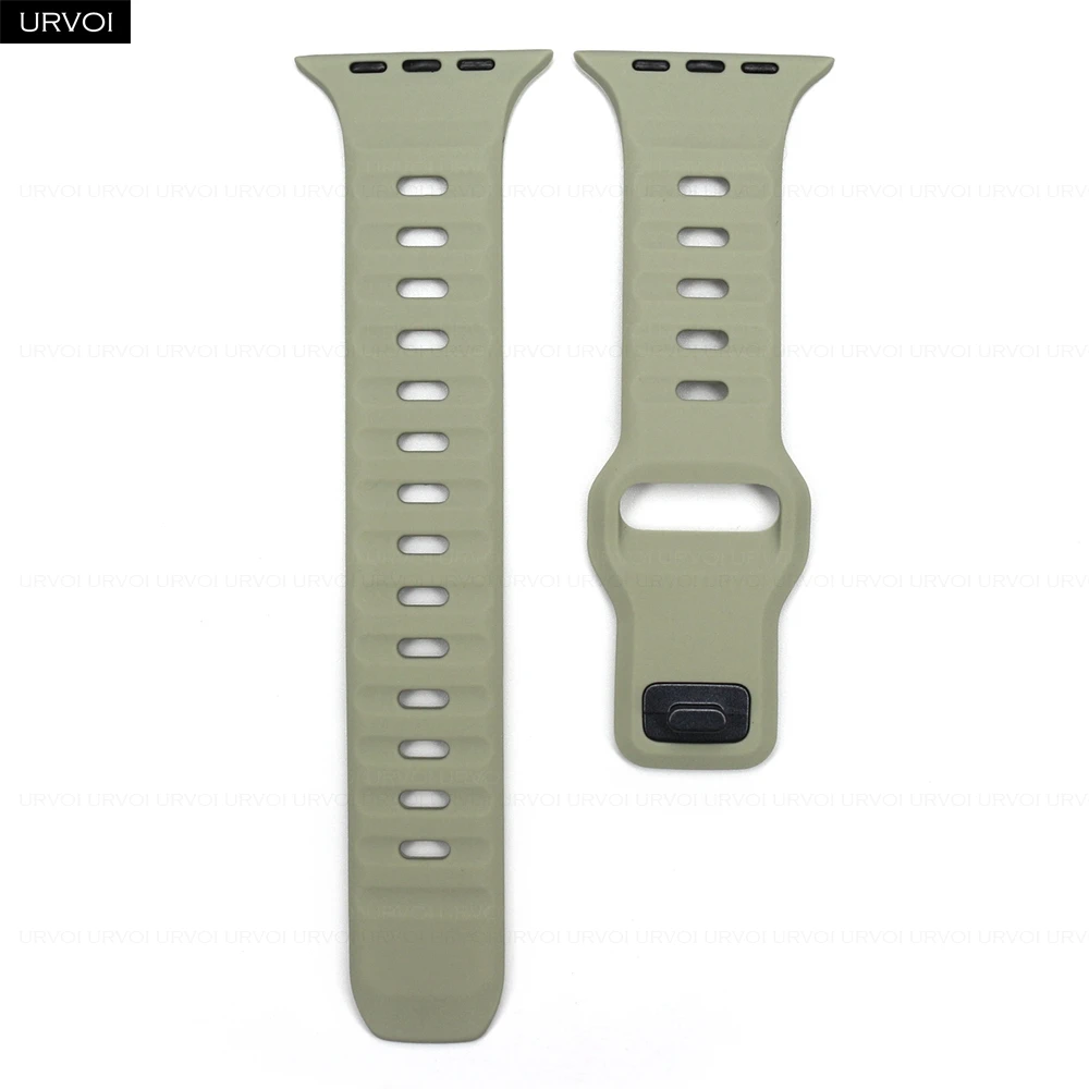 Breathable Silicone Pin-and-Tuck Closure Watch Strap