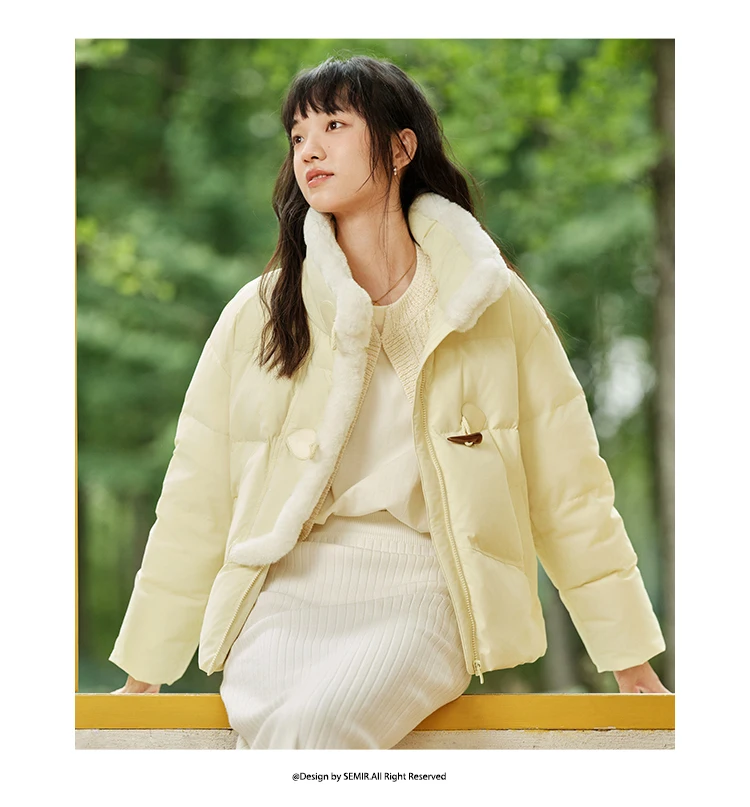 Down Jacket Women Waterproof Loose Gentle Winter New Literary Imitation Rabbit Fur Horn Button Windproof 6 Down Jacket Women Waterproof Loose Gentle Winter New Literary Imitation Rabbit Fur Horn Button Windproof