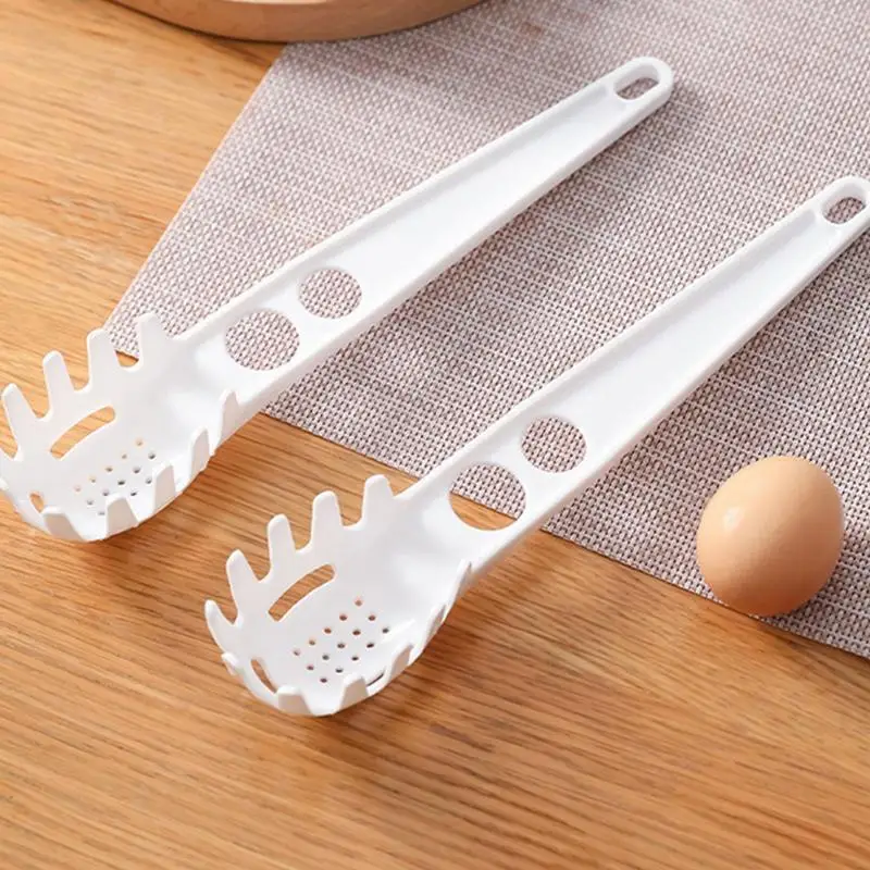 Multi Functional Cooking For Kitchen Creative Noodle Shape Cooking Spoon Long Handheld Pasta Colander Spoon Drain Strainer