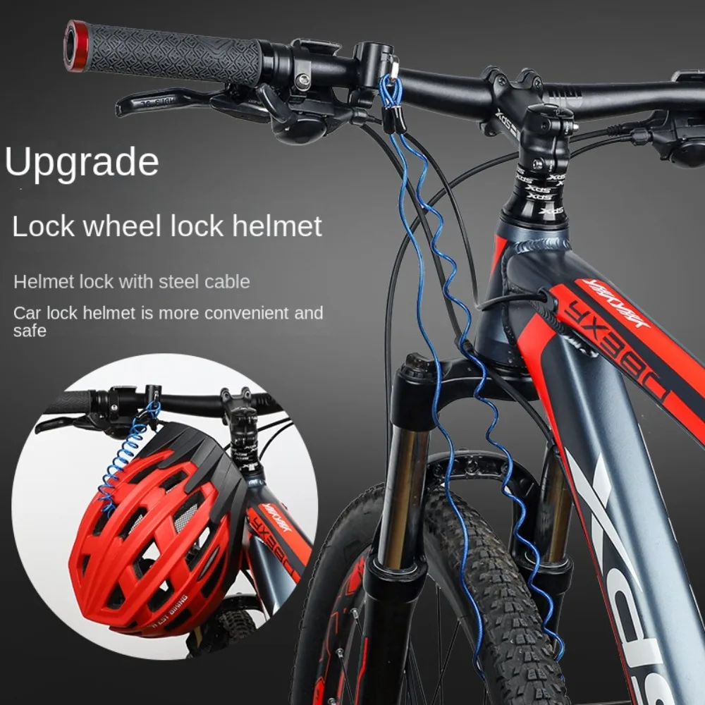

PVC Bicycle Cable Lock Bike Accessories Black Blue Aluminum Alloy Cycling Anti-theft Lock Waterproof Safety Padlock Motorcycle