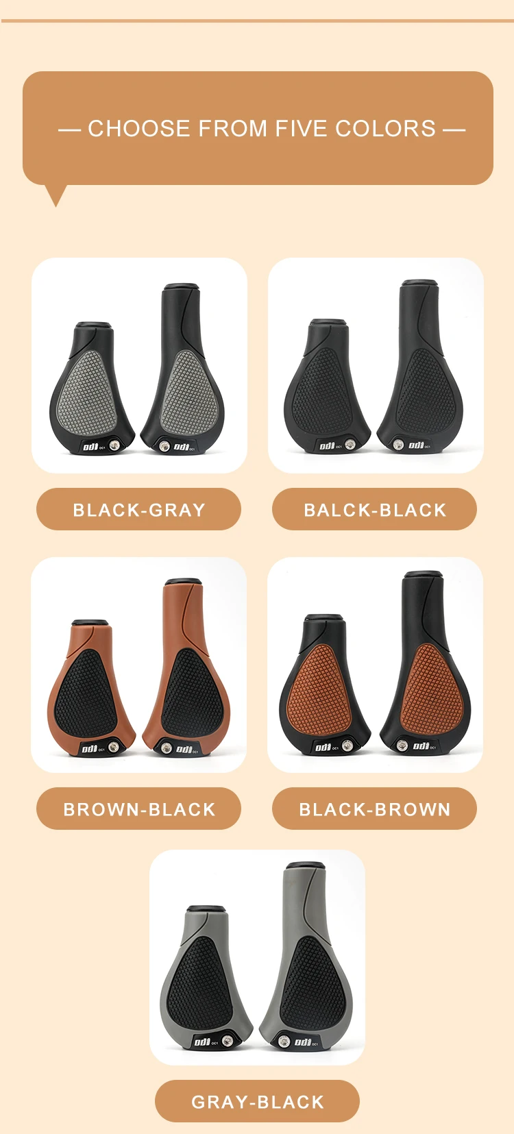 ODI Fahrradlenker, ergonomische Griffe, rutschfest, lang/kurz, hochwertige Gummigriffabdeckung, MTB-Lenkergriffe, E-Bike-Teile – Detail 16