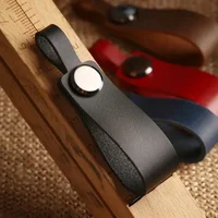 Cowhide Genuine Leather Custom LOGO Keychain Vintage Car Keyring Dermis Personalize Laser Engrave Name Key Chain for Men Women 4