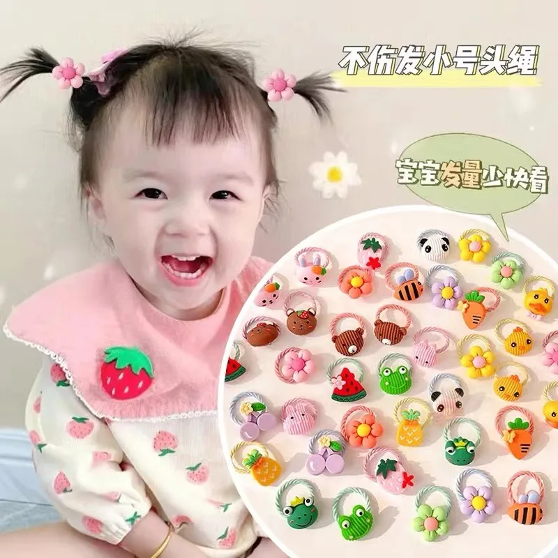 

10PCS/Set Girls Cute Hair bands Elastic Rubber Band Headwear Hair Accessories Kids Cartoon Animals Headband Ornaments Gift