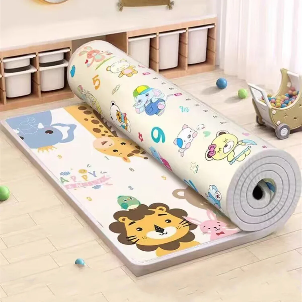 Large Size Play Mat for Children's 2 Thickness Options Safety EPE Environmentally Friendly Thick Baby Crawling Play Mats Carpets