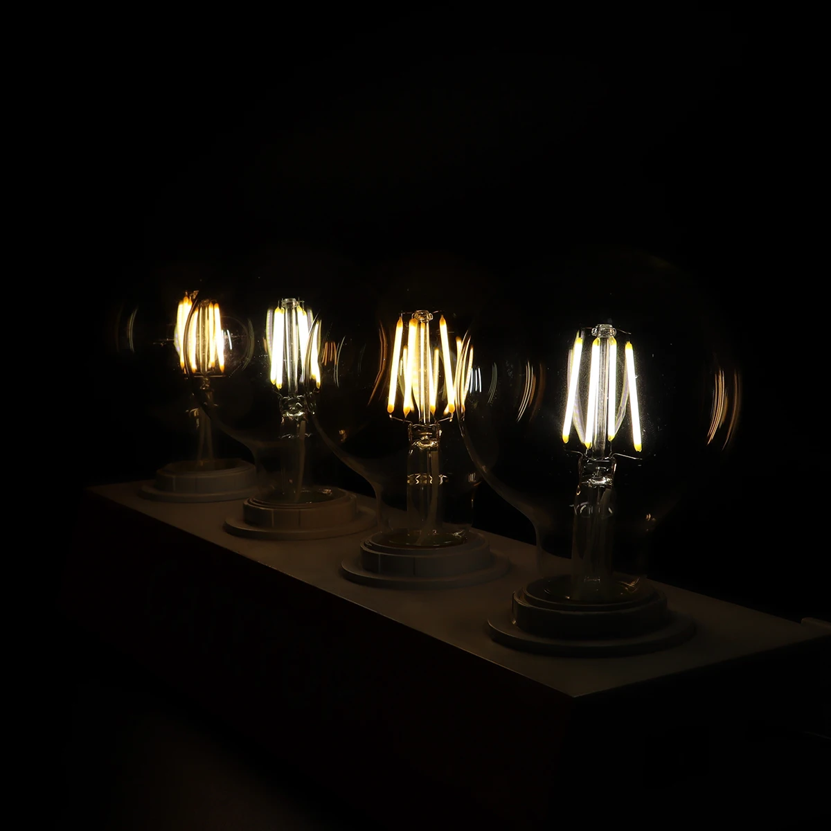 레트로 에디슨 LED 필라멘트 전구, E27 E14 B22 램프, AC220V 전구, C35 G45 A60 ST64 G80 G95 G125 유리 전구, 빈티지 캔들 라이트