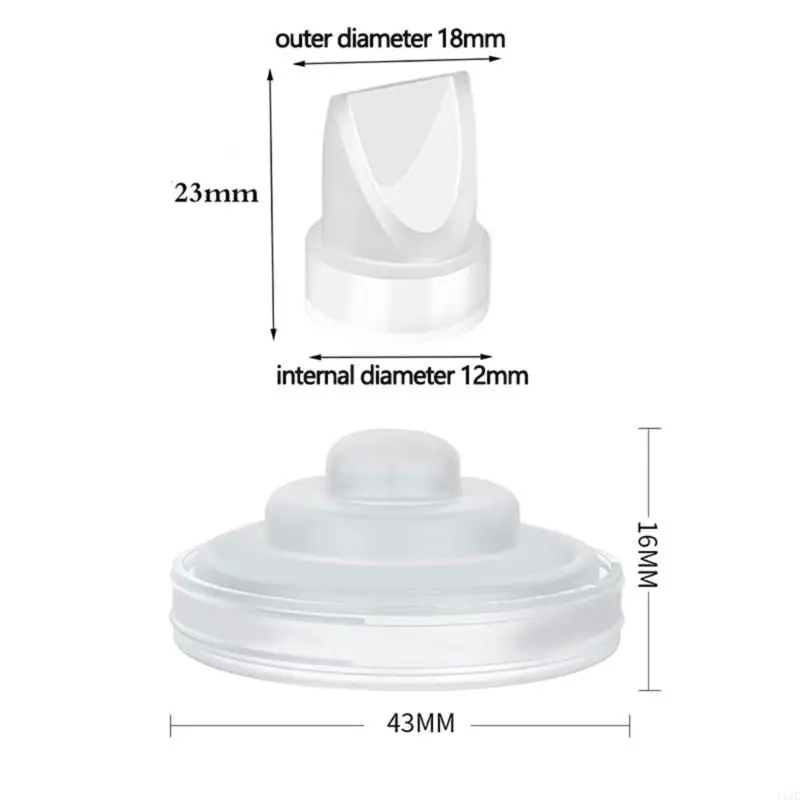 Pack of 2 Silicone Flange Inserts Silicone Valves Essential for Breast Pumping 11UC