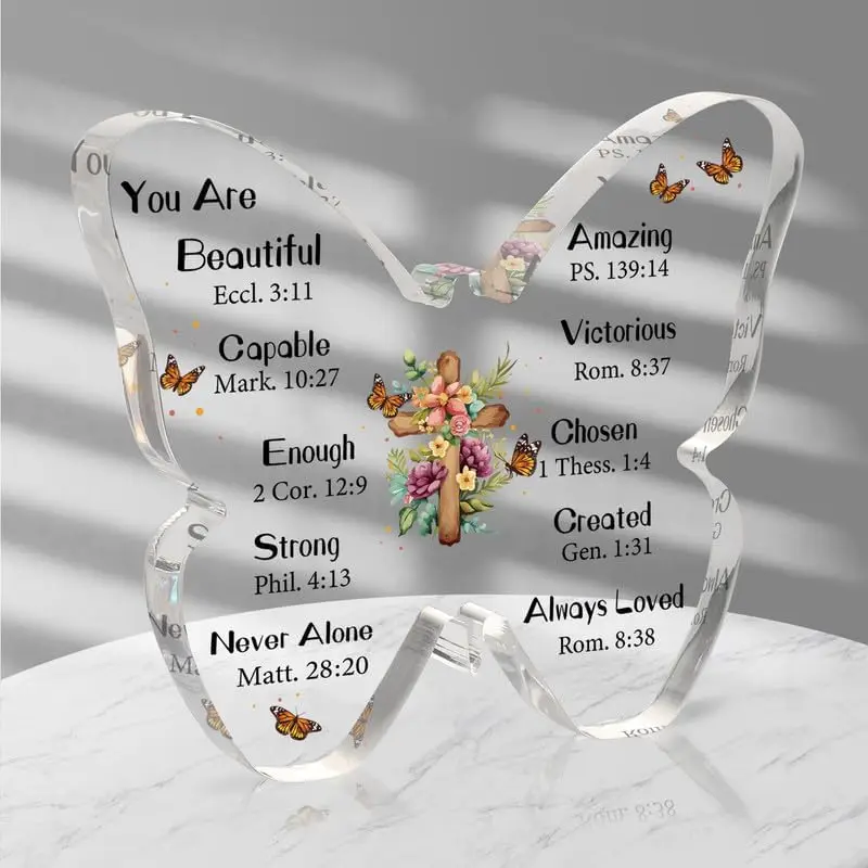Christian Gifts for Women,  Religious Gifts for Women Coworker Sister, Butterfly Gifts Home Decorative Signs ﻿