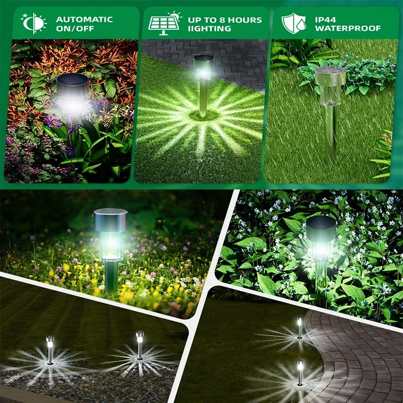 Description Picture 3 of item2024New Solar Outdoor Lights Garden Lamp Solar Powered Waterproof Landscape Path Outdoor for Yard Backyard Lawn Patio Decorative