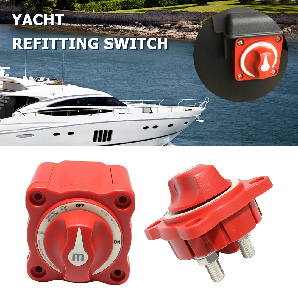 300A Car Battery Disconnect Switch Auto Accessories 12V-48V Cut Off Switch Plastic Battery IsolatorDisconnect Switch for Boat RV