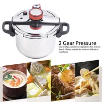 Pressure Cooker, Pot High Temperature Resistant 2 Gear 100kpa Pressure Cooker Foldable Handle Fast Boiling for Electric Furnace 1