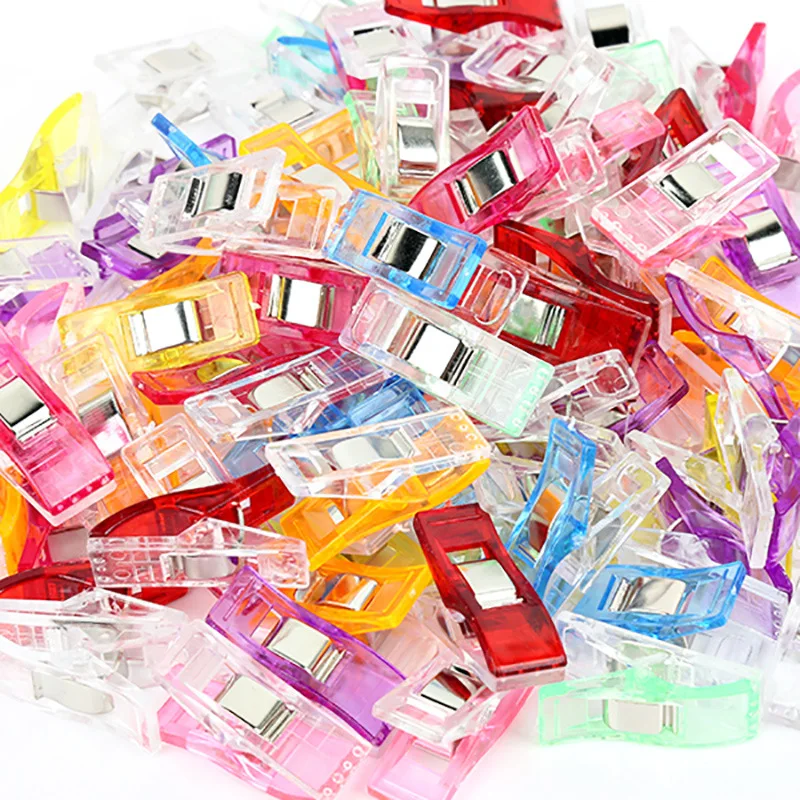 Multipurpose Sewing Clips Plastic Clip Quilting Clip Clamps for DIY Craft Blinding Crochet and Knitting Clamps 20/50Pcs sewing clips plastic clips
