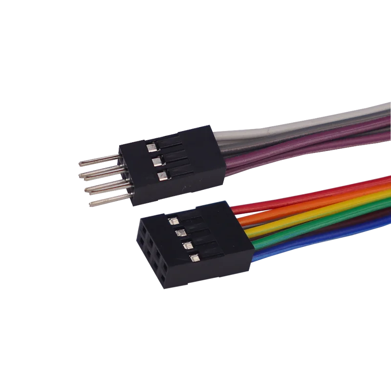 5PCS 2.54MM Dupont Male Female Terminal Wire Double Row Connector Set - 2P/3P/4P/5P/6P/9P/10P Cable Description Image.