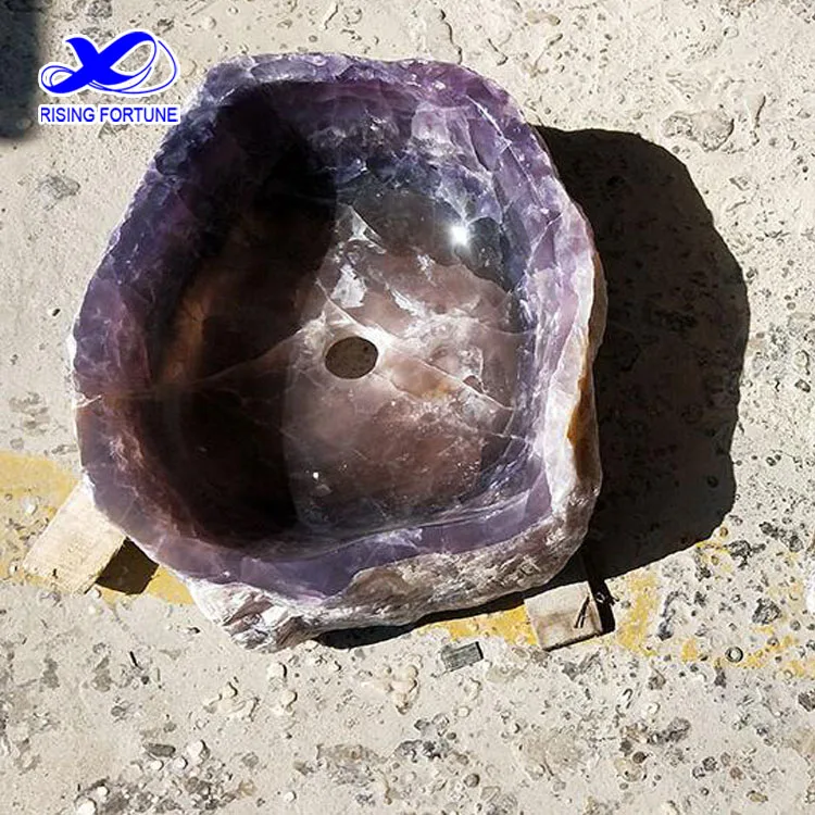 

Natural purple onyx countertop sink in stock