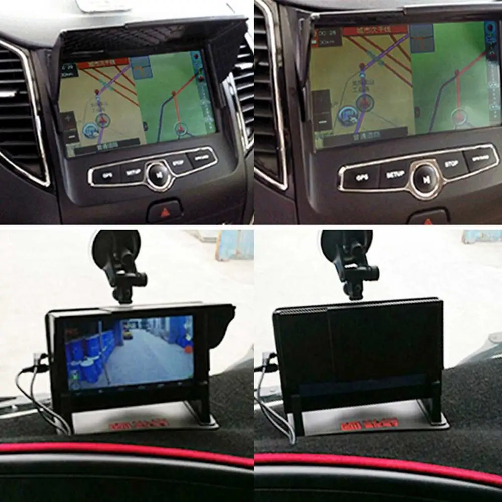 Universal Navigation Hood Car GPS Sunshade Cover For 5.5-10 Inch Car GPS Navigation Screen Visor Sunshade Car Monitor Sun Visor