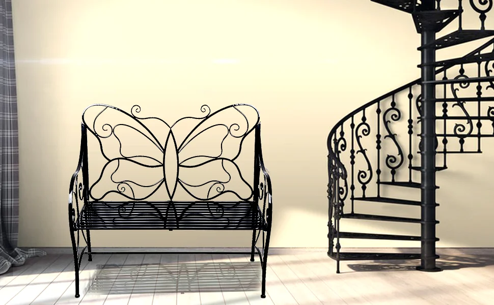 butterfly outdoor bench