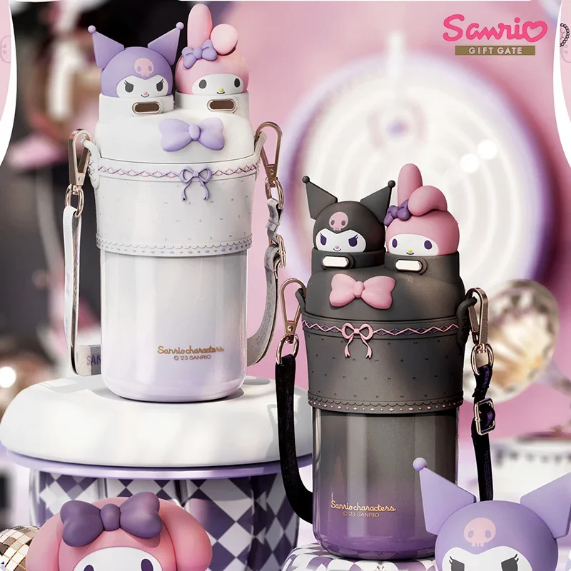 316 In Acciaio Inox Portatile Lolita Water Cup Sanrio Genuine Thermos Mug Kuromi Cartoon Travel Water Bottle Kawaii Kids 500Ml