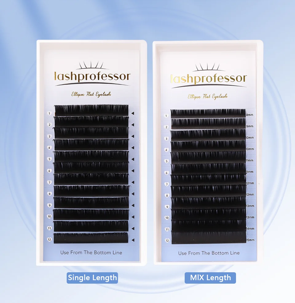 Lash professor Ellipse flache Wimpern doppelt geteilte Spitzen c cc d dd 0,15mm 0,20mm matte flache Wimpern Make-up Wimpern Faux Nerz Wimpern – Detail 2