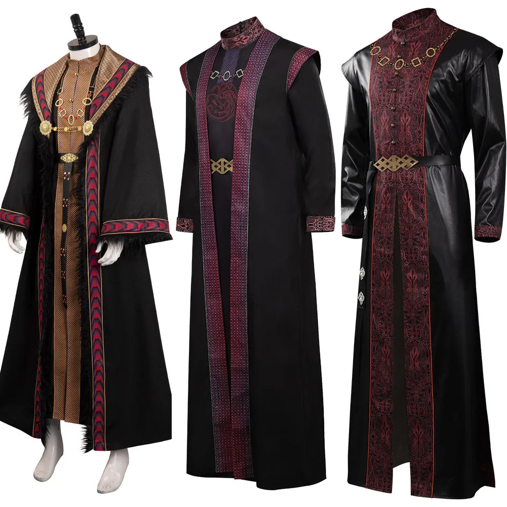 

Костюм для косплея Dragon Viserys, накидка, пальто, маска, пояс, наряды на Хэллоуин, карнавал, искусственный костюм для взрослых, мужские маски для мальчиков