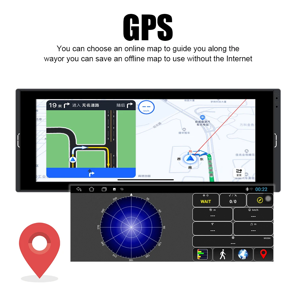 Radio con GPS para coche, receptor Universal con Android 11,0, entrada Aux,  Carplay, estéreo, 6,9 pulgadas, IPS, Bluetooth, WiFi, USB, TF, navegación,  1 Din - AliExpress