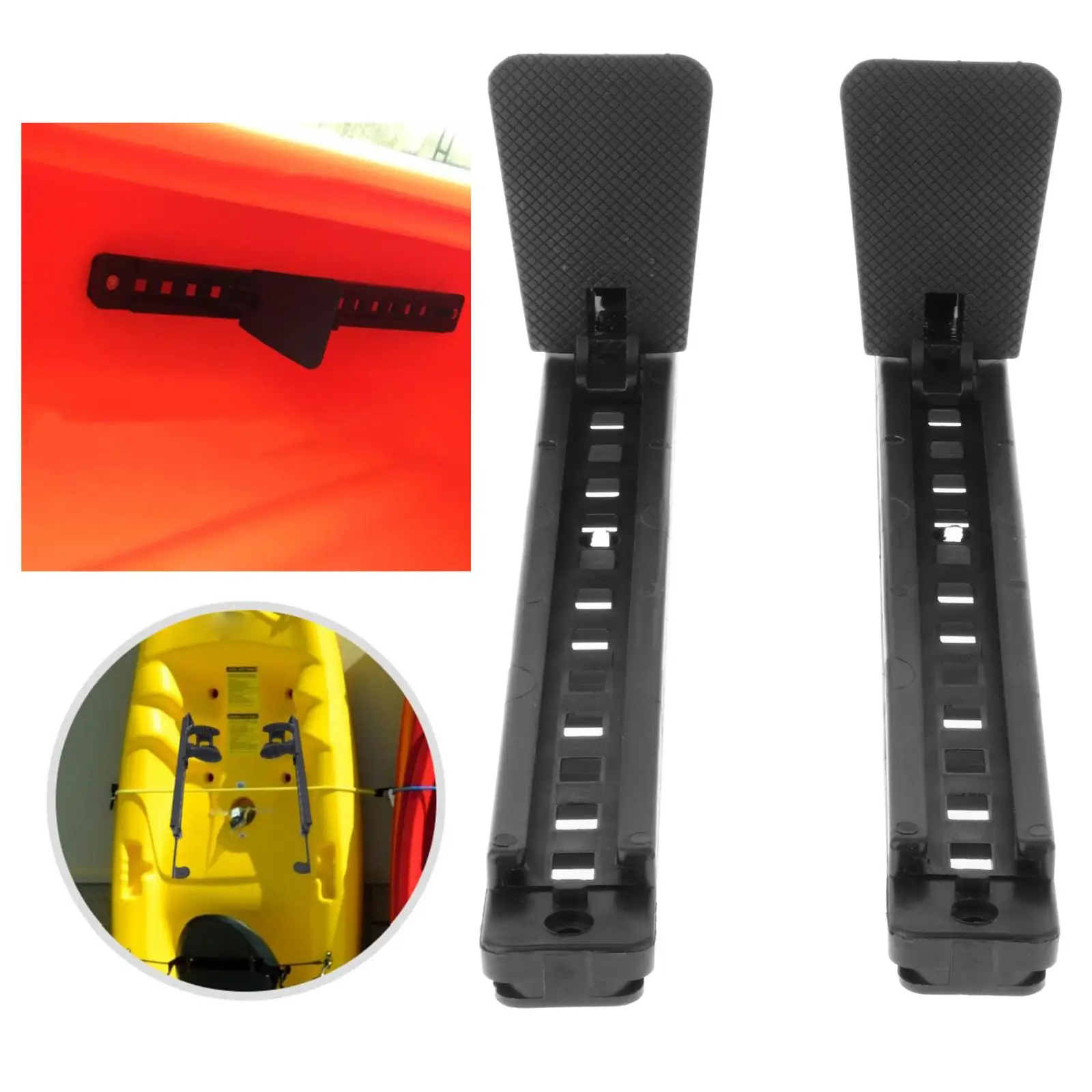 KayakFootPegsReplacementPartsBlackAdjustableEasyToInstallFootRestKayakPartsAnd