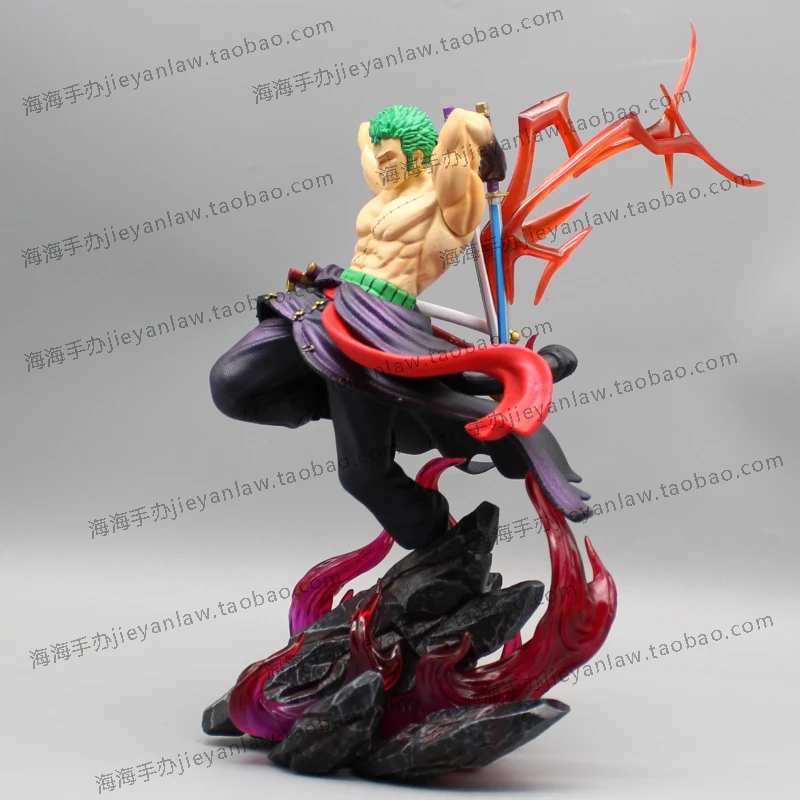 

30cm One Piece Zoro Figure Pvc Figurine Gk Anime Figures Junp Three Knives Statue Collectible Model Decoration Toys Gift