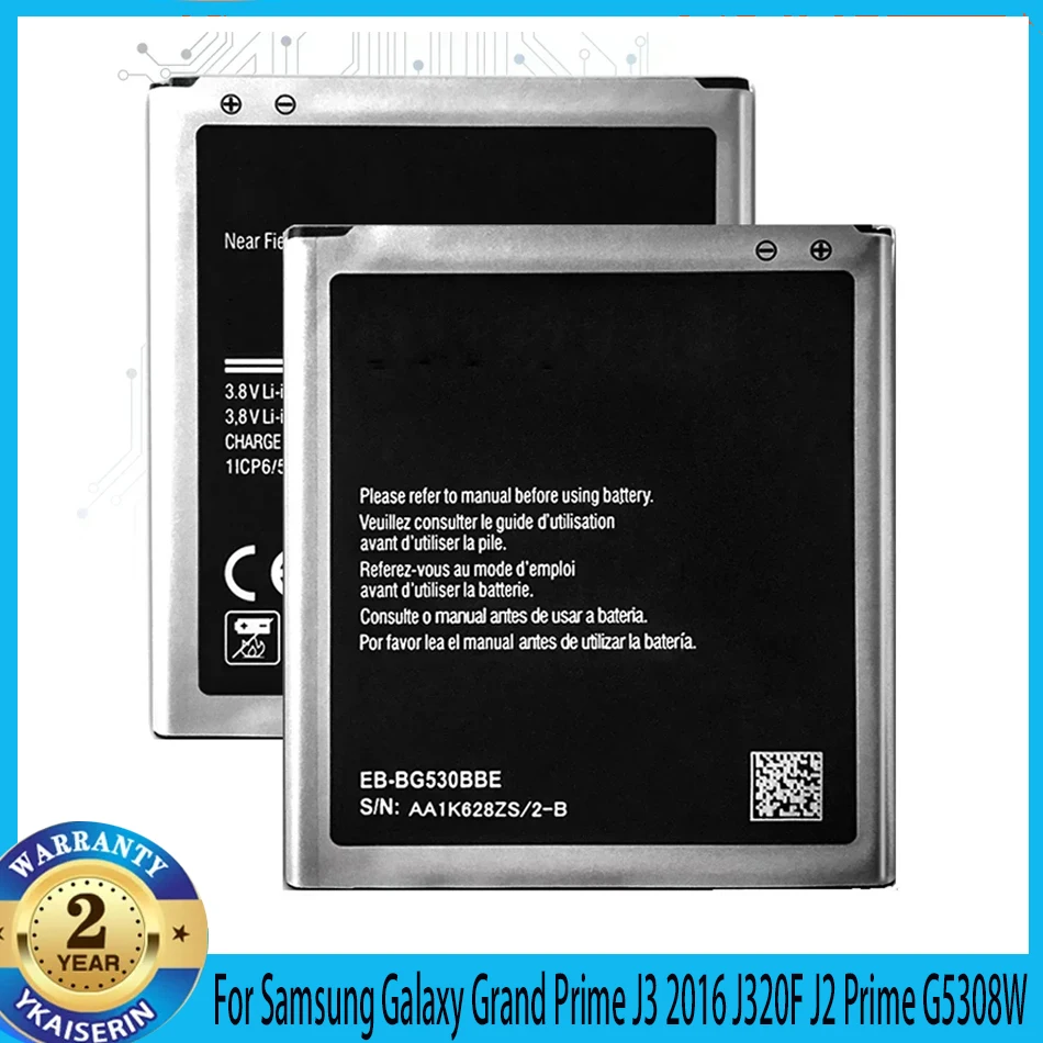 Фото EB-BG530CBE EB-BG531BBE Аккумулятор для телефона Samsung Galaxy Grand Prime J3 2016 J320F J2 Prime G5308W G530 G530H G531F J5 Bateria №1