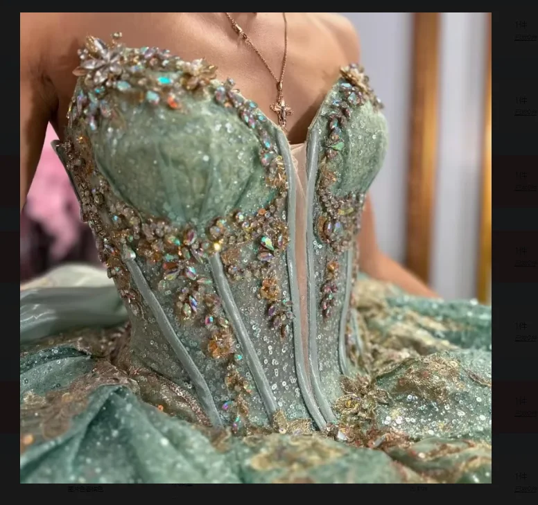 ANGELSBRIDEP Sage Green Quinceanera Dresses Crystals Beading Gold Applique Lace Bow Vestidos De 15 Anos Birthday Customized