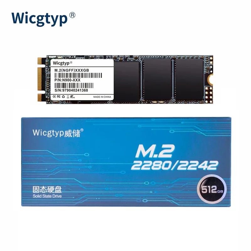 Wicgtyp M.2 NGFF SSD M2 2242mm 64GB 128GB 256GB 512GB 1TB Ssd Hdd Hard Disk m2 sata3 Solid State Drive for Laptop Desktop ssd drive 500gb internal