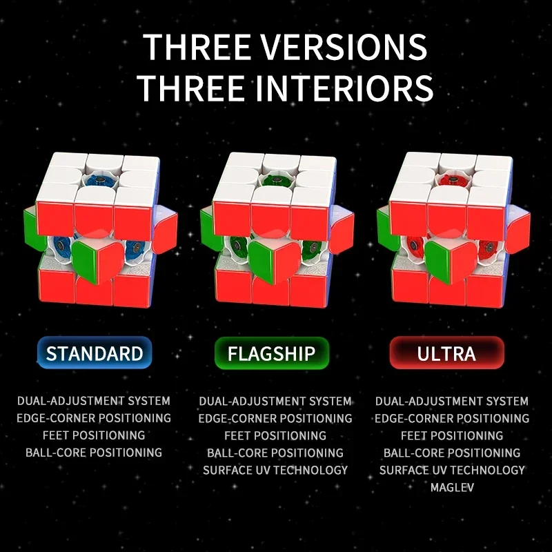 [CubeFun]FanXin Light 3x3 Maglev Magnetic Magic Cube UV HuDong Cube Stickerless Educational Birthday Toys Gifts 6
